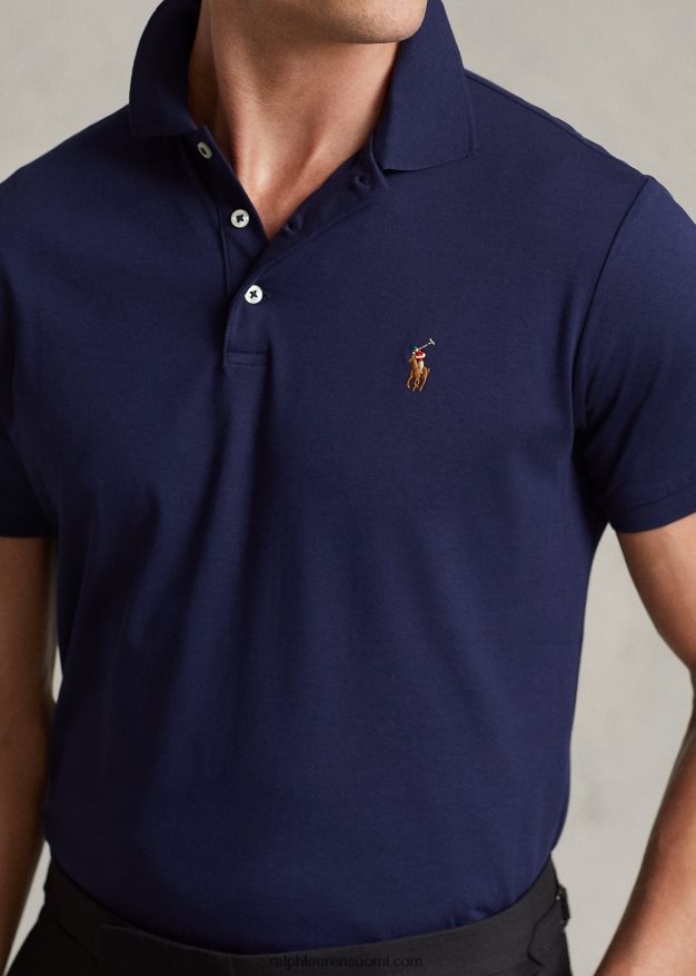 Ralph Lauren miehet pehmeä puuvillainen poolopaita - sopii kaikkiin 0Z24ZR188 hienostunut laivasto