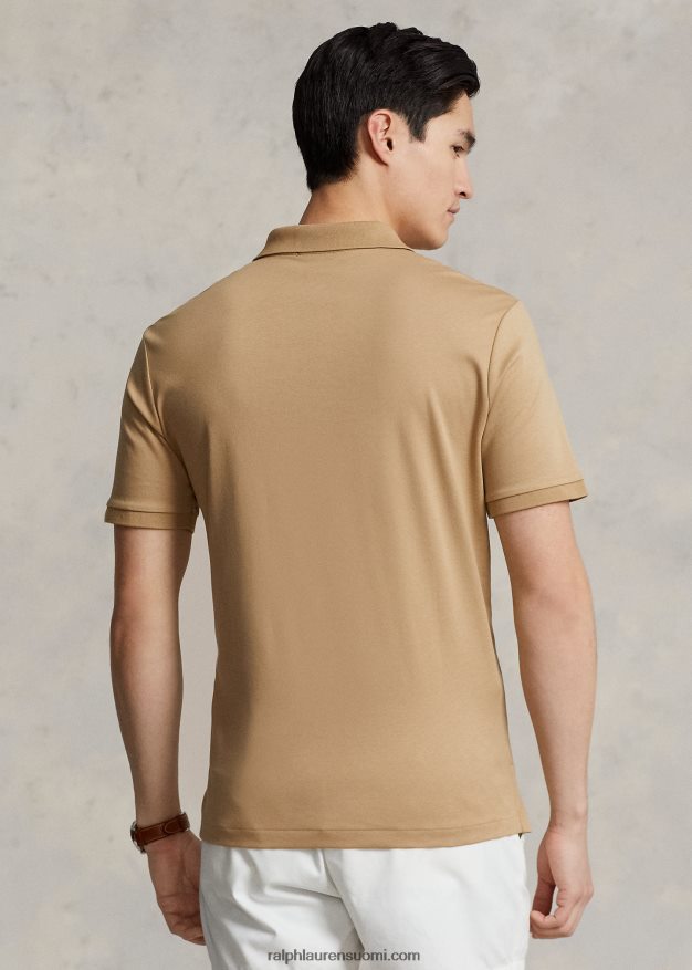 Ralph Lauren miehet pehmeä puuvillainen poolopaita - sopii kaikkiin 0Z24ZR190 kahvilanrusketus