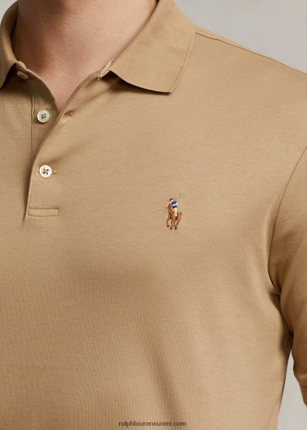 Ralph Lauren miehet pehmeä puuvillainen poolopaita - sopii kaikkiin 0Z24ZR190 kahvilanrusketus