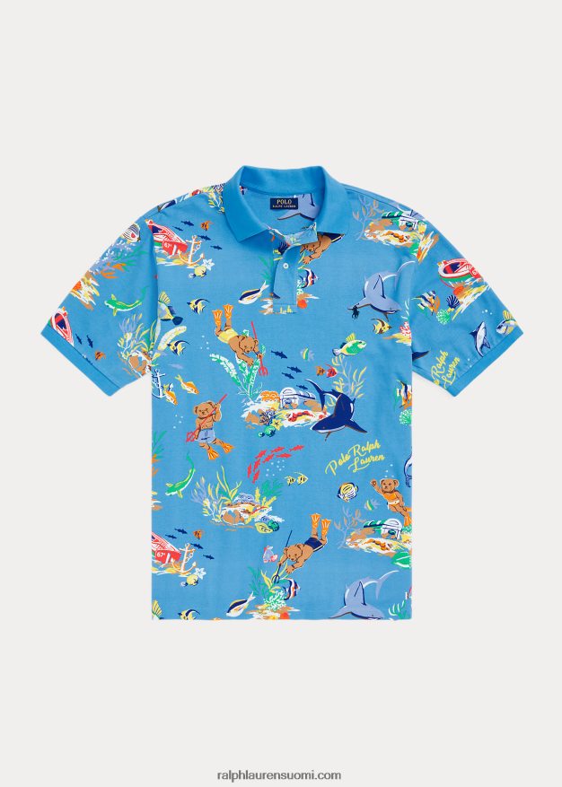 Ralph Lauren miehet poolo bear mesh poolopaita 0Z24ZR1350 sininen