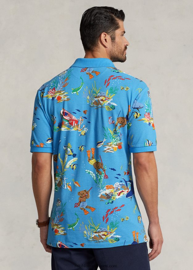 Ralph Lauren miehet poolo bear mesh poolopaita 0Z24ZR1350 sininen