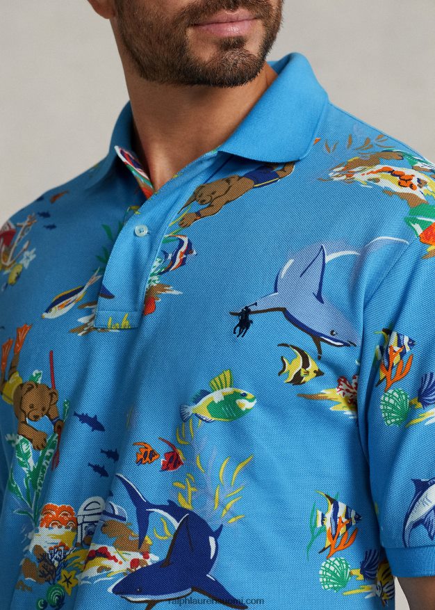 Ralph Lauren miehet poolo bear mesh poolopaita 0Z24ZR1350 sininen