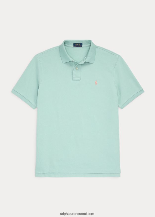 Ralph Lauren miehet slim fit mesh mukava poolopaita 0Z24ZR19 essexin vihreä