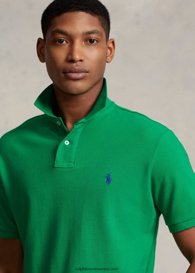 Ralph Lauren miehet slim fit mesh mukava poolopaita 0Z24ZR23 biljardi / kuninkaallinen sininen