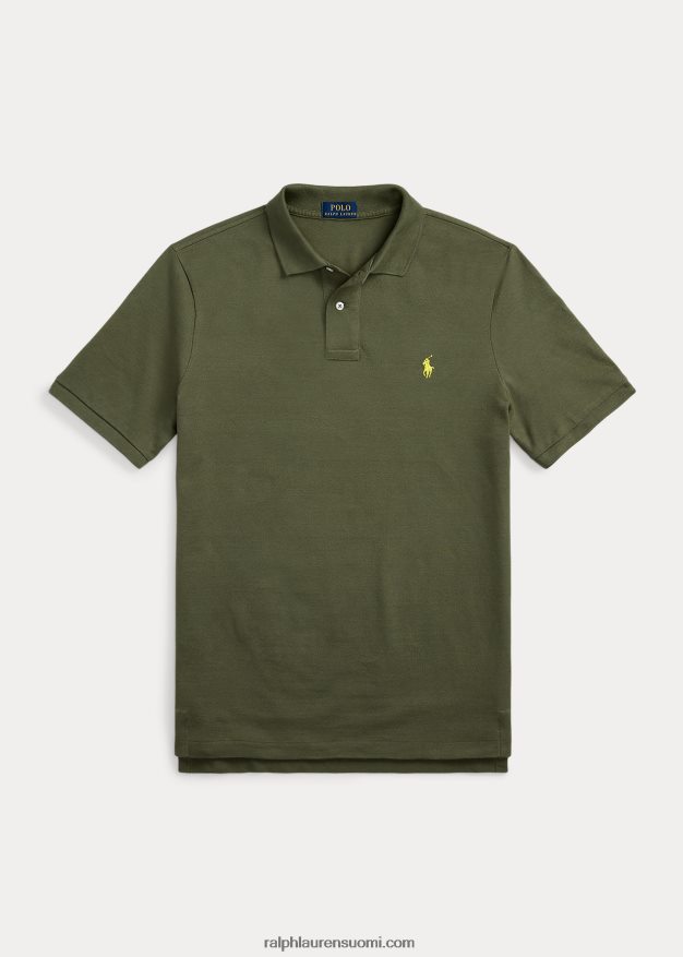 Ralph Lauren miehet slim fit mesh mukava poolopaita 0Z24ZR27 tumma salvia