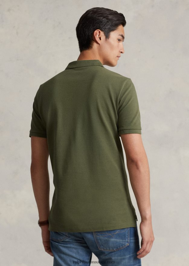 Ralph Lauren miehet slim fit mesh mukava poolopaita 0Z24ZR27 tumma salvia