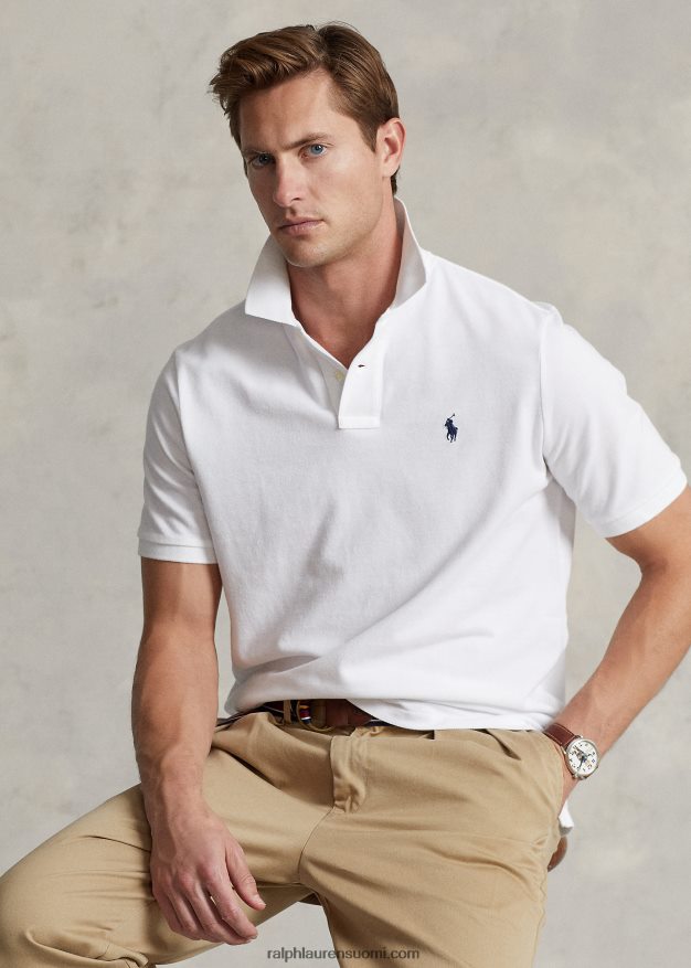 Ralph Lauren miehet slim fit mesh poolopaita 0Z24ZR1 valkoinen/laivasto