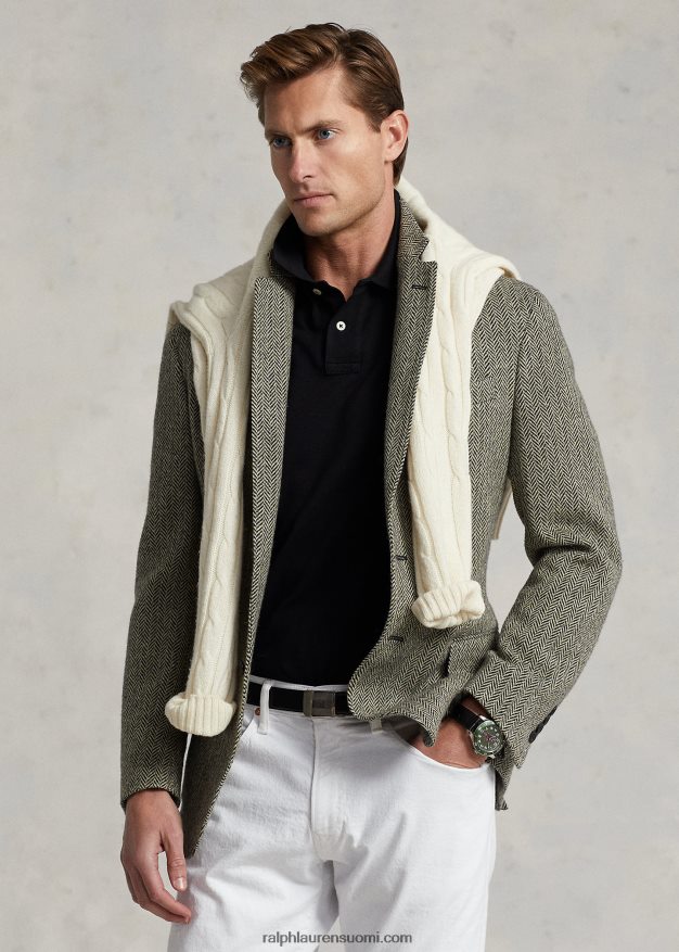 Ralph Lauren miehet slim fit mesh poolopaita 0Z24ZR4 musta punainen