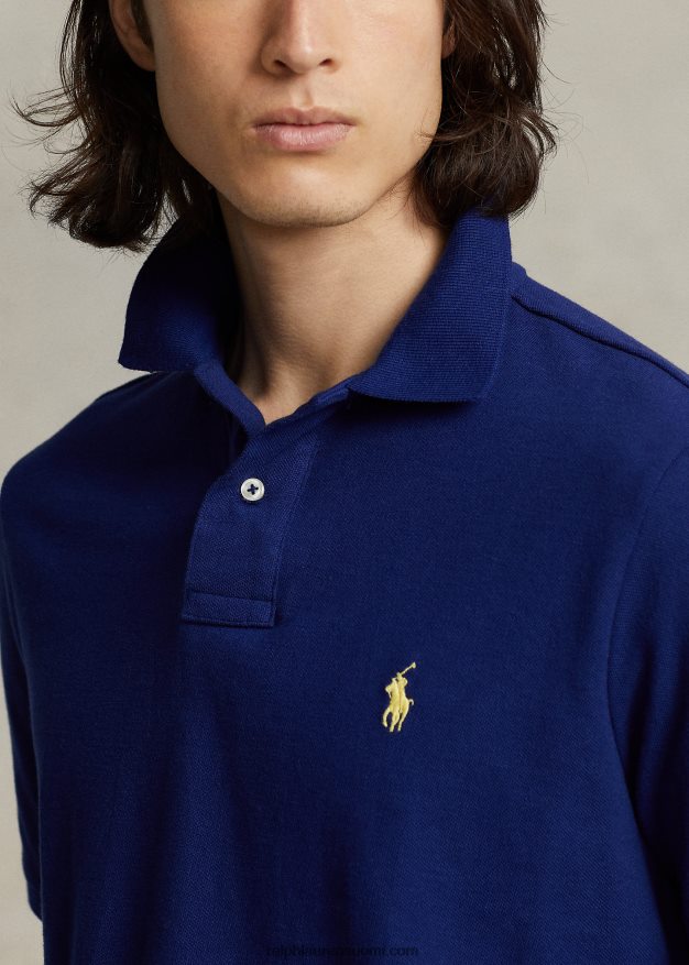 Ralph Lauren miehet slim fit mesh poolopaita 0Z24ZR6 syksy kuninkaallinen/keltainen