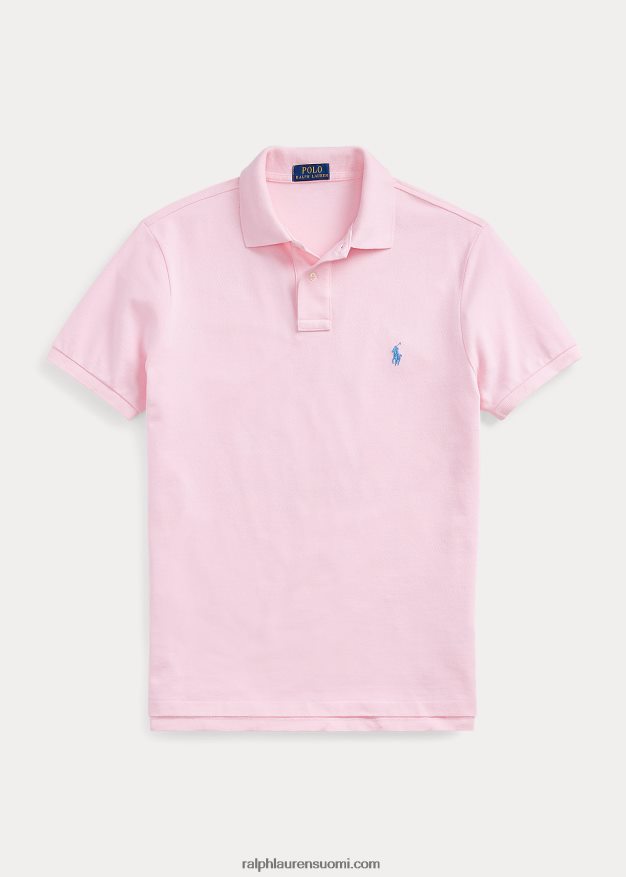 Ralph Lauren miehet slim fit mesh poolopaita 0Z24ZR8354 karmelin pinkki/sininen