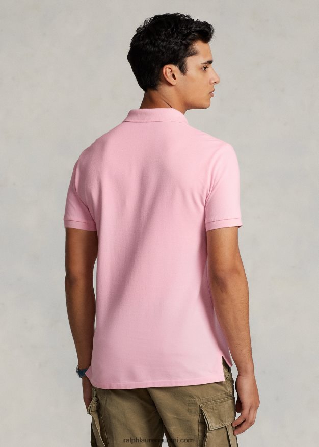 Ralph Lauren miehet slim fit mesh poolopaita 0Z24ZR8354 karmelin pinkki/sininen