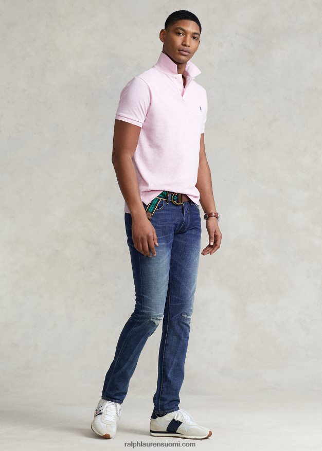 Ralph Lauren miehet slim fit mesh poolopaita 0Z24ZR8355 vaaleanpunainen kanerva