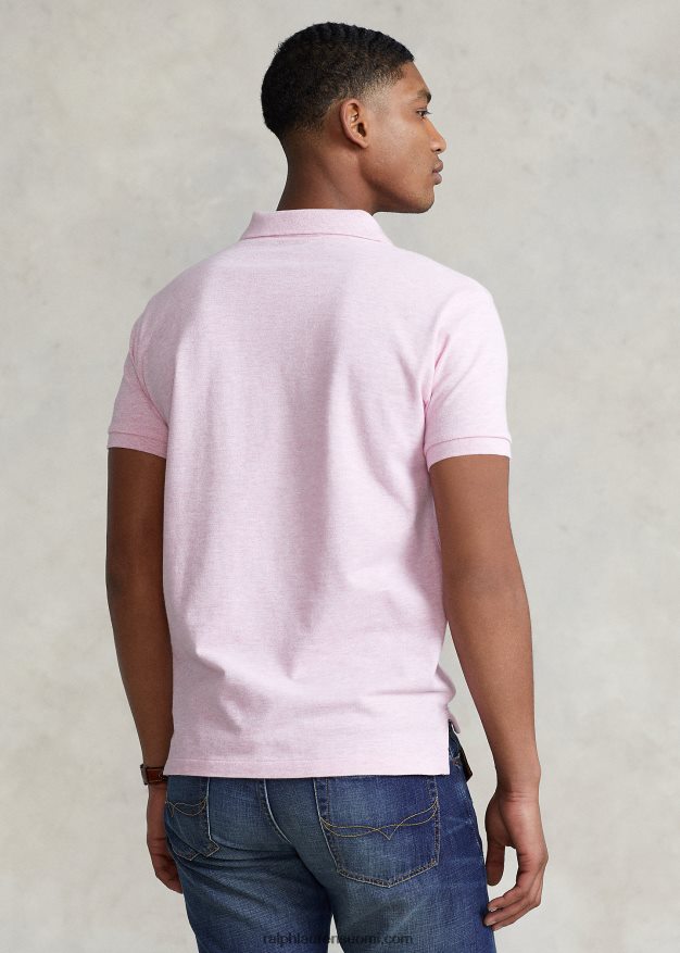 Ralph Lauren miehet slim fit mesh poolopaita 0Z24ZR8355 vaaleanpunainen kanerva
