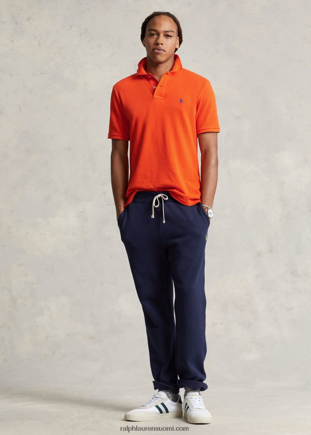 Ralph Lauren miehet slim fit mesh poolopaita 0Z24ZR8360 purjehdus oranssi/kuninkaallinen