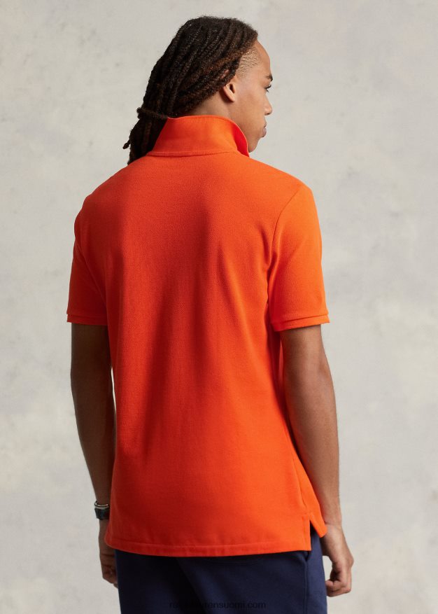 Ralph Lauren miehet slim fit mesh poolopaita 0Z24ZR8360 purjehdus oranssi/kuninkaallinen