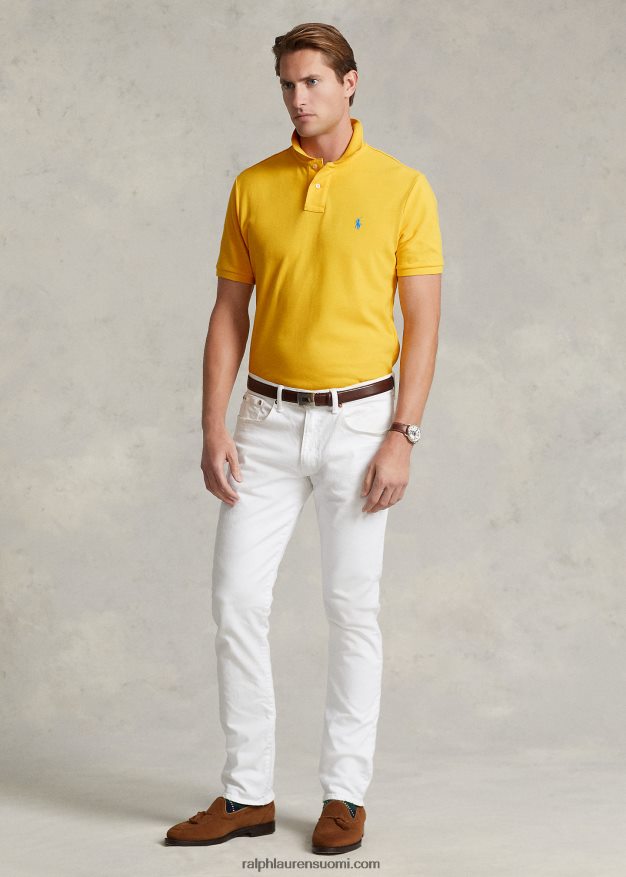 Ralph Lauren miehet slim fit mesh poolopaita 0Z24ZR8361 keltaevä/kirkkaan sininen