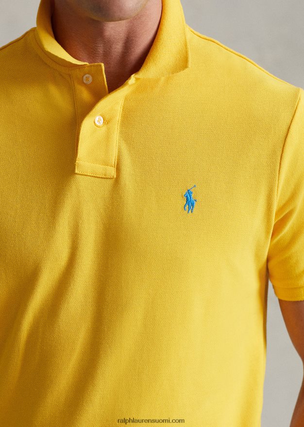 Ralph Lauren miehet slim fit mesh poolopaita 0Z24ZR8361 keltaevä/kirkkaan sininen