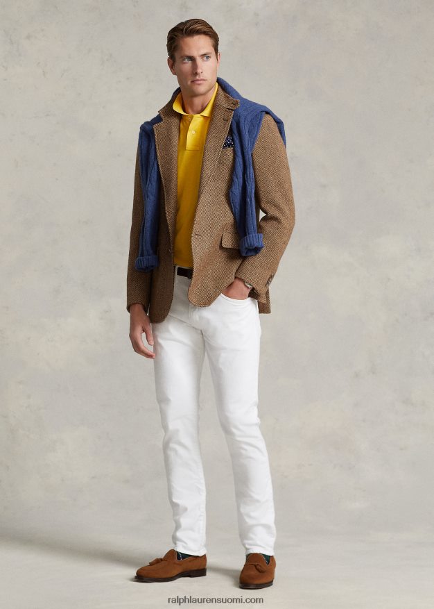 Ralph Lauren miehet slim fit mesh poolopaita 0Z24ZR8361 keltaevä/kirkkaan sininen