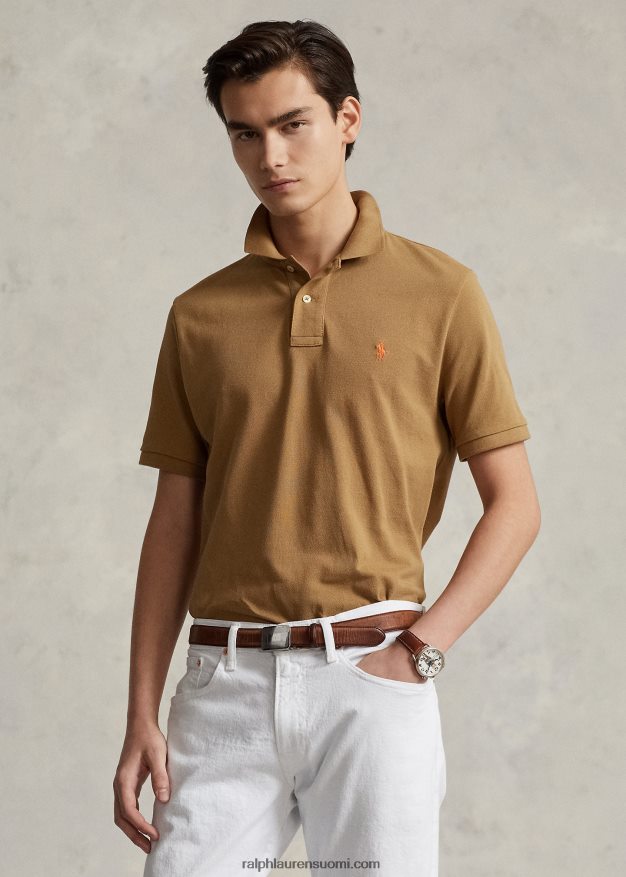 Ralph Lauren miehet slim fit mesh poolopaita 0Z24ZR8365 sandsurf