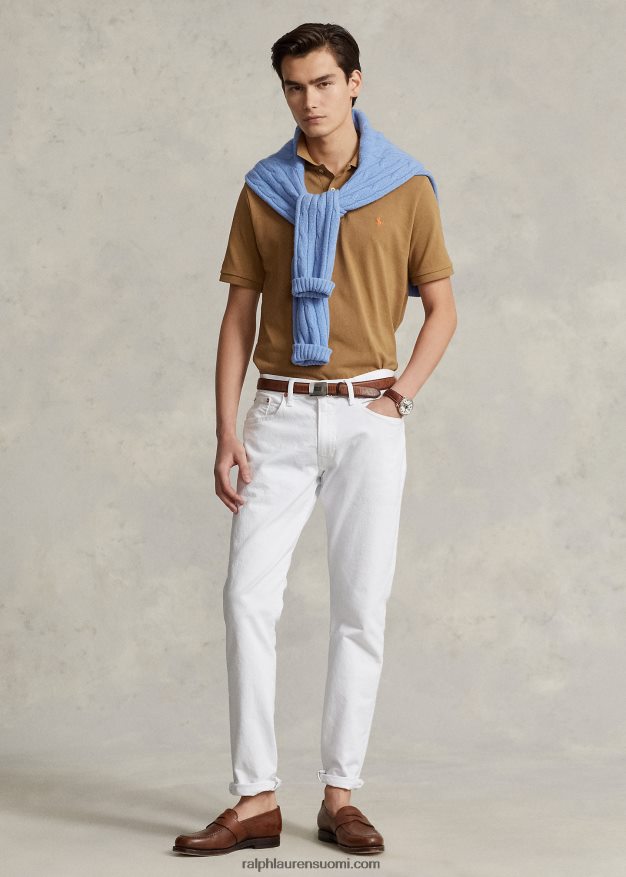 Ralph Lauren miehet slim fit mesh poolopaita 0Z24ZR8365 sandsurf