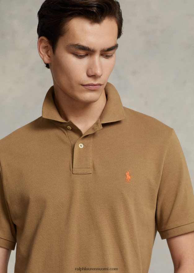 Ralph Lauren miehet slim fit mesh poolopaita 0Z24ZR8365 sandsurf