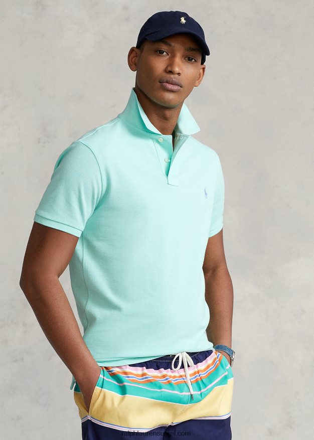 Ralph Lauren miehet slim fit mesh poolopaita 0Z24ZR8367 aqua verde