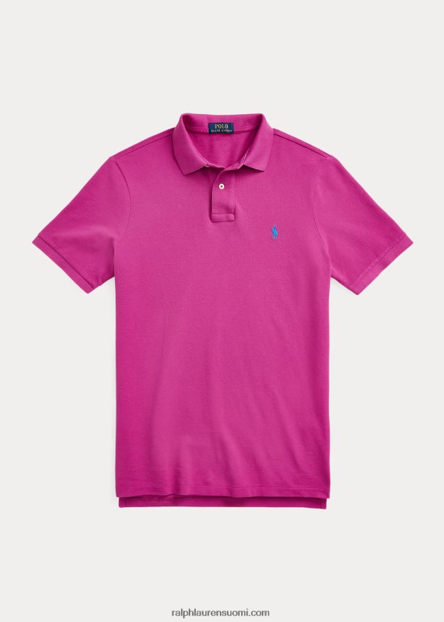 Ralph Lauren miehet slim fit mesh poolopaita 0Z24ZR8368 kirkkaan vaaleanpunainen