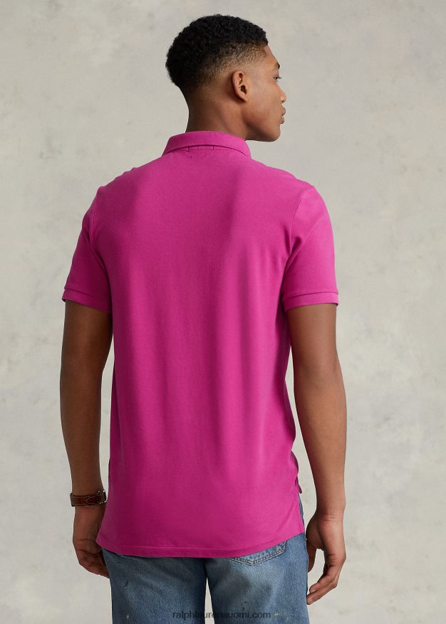 Ralph Lauren miehet slim fit mesh poolopaita 0Z24ZR8368 kirkkaan vaaleanpunainen