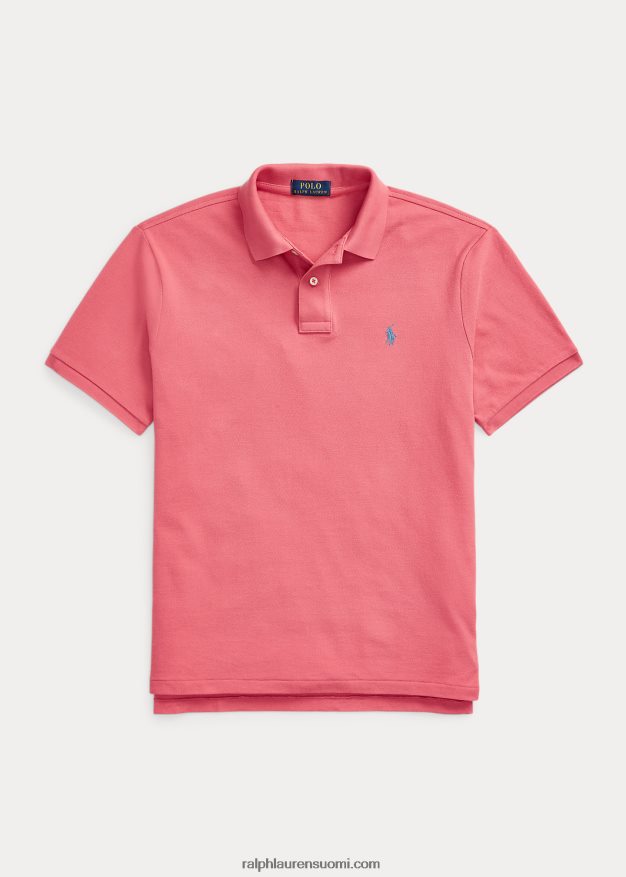 Ralph Lauren miehet slim fit mesh rento/työpoolopaita 0Z24ZR41 punainen taivas