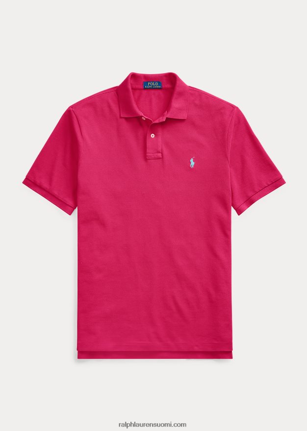 Ralph Lauren miehet slim fit mesh rento/työpoolopaita 0Z24ZR43 vaaleanpunainen taivas