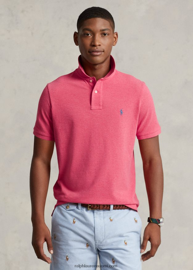 Ralph Lauren miehet slim fit mesh rento/työpoolopaita 0Z24ZR46 ylämaan ruusun kanerva