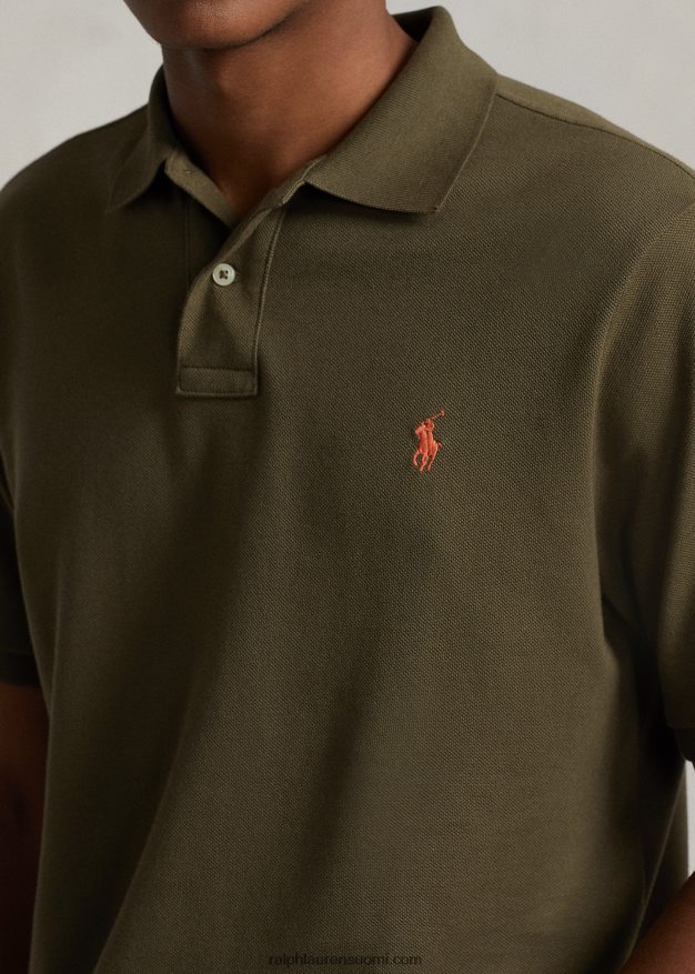 Ralph Lauren miehet slim fit mesh uusi poolopaita 0Z24ZR29 katos oliivi