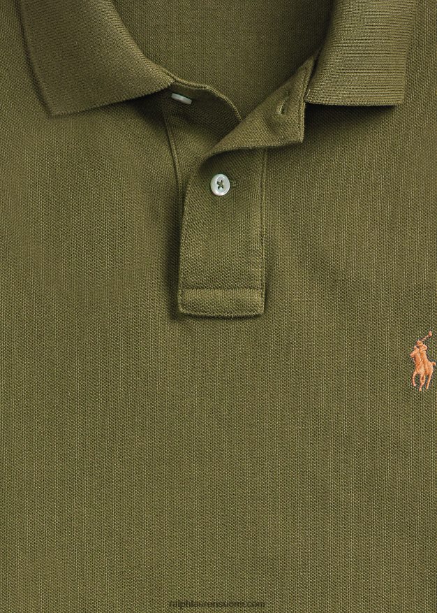 Ralph Lauren miehet slim fit mesh uusi poolopaita 0Z24ZR29 katos oliivi