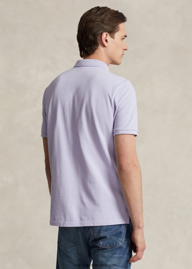 Ralph Lauren miehet slim fit mesh uusi poolopaita 0Z24ZR33 kukka violetti