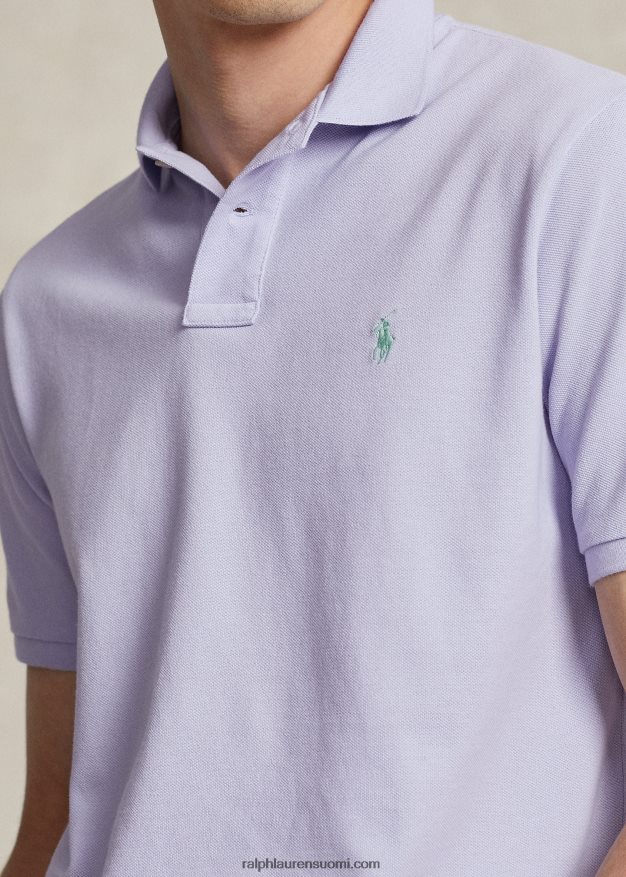 Ralph Lauren miehet slim fit mesh uusi poolopaita 0Z24ZR33 kukka violetti