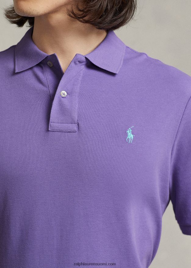 Ralph Lauren miehet slim fit mesh uusi poolopaita 0Z24ZR34 kaktuksen violetti