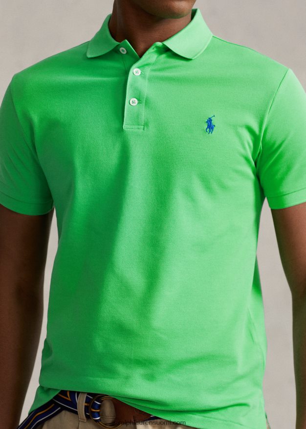 Ralph Lauren miehet slim fit stretch mesh poolopaita 0Z24ZR953 pyöräillä vihreänä
