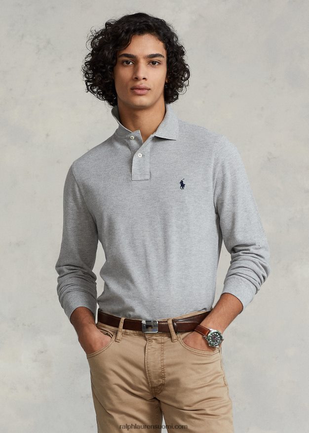 Ralph Lauren miehet verkkopitkähihainen poolopaita sopii kaikkiin 0Z24ZR152 ja kanervan päällä