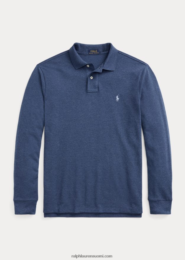 Ralph Lauren miehet verkkopitkähihainen poolopaita sopii kaikkiin 0Z24ZR153 derby sininen kanerva