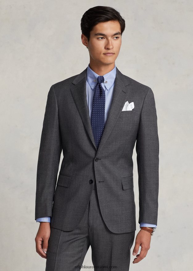 Ralph Lauren miehet poolovillahainnahkainen puku 0Z24ZR1312 keskiharmaa multi