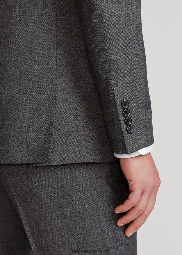 Ralph Lauren miehet poolovillahainnahkainen puku 0Z24ZR1312 keskiharmaa multi