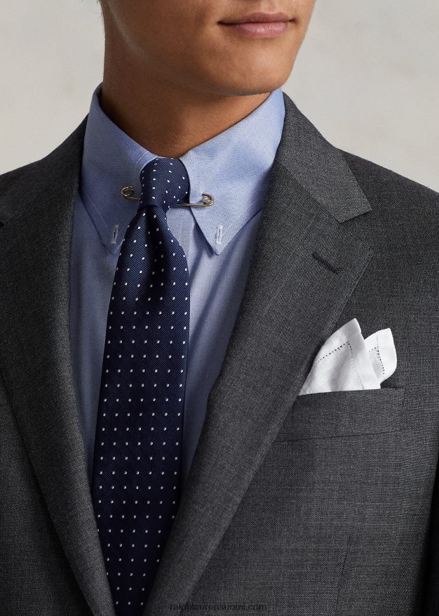 Ralph Lauren miehet poolovillahainnahkainen puku 0Z24ZR1312 keskiharmaa multi