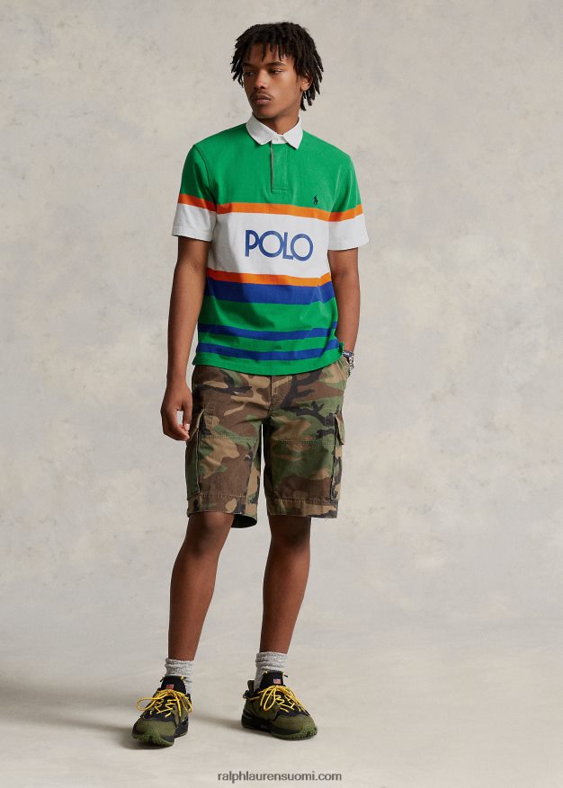 Ralph Lauren miehet Klassisen istuvuuden logoinen rugbypaita 0Z24ZR856 varsi moni