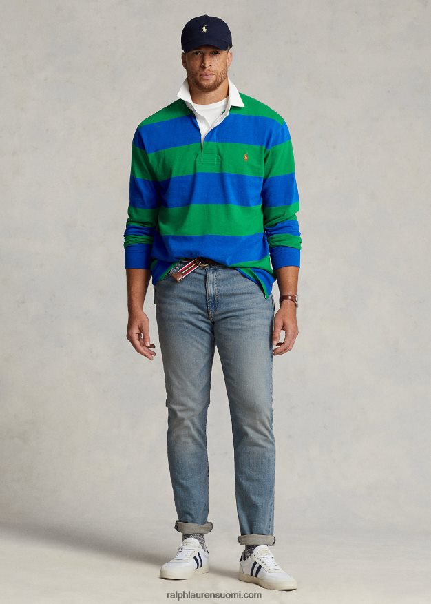 Ralph Lauren miehet ikoninen rugbypaita 0Z24ZR1679 safiiritähti/vihreä