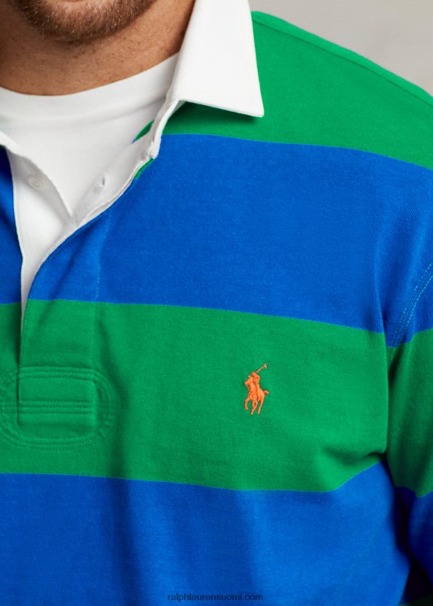 Ralph Lauren miehet ikoninen rugbypaita 0Z24ZR1679 safiiritähti/vihreä