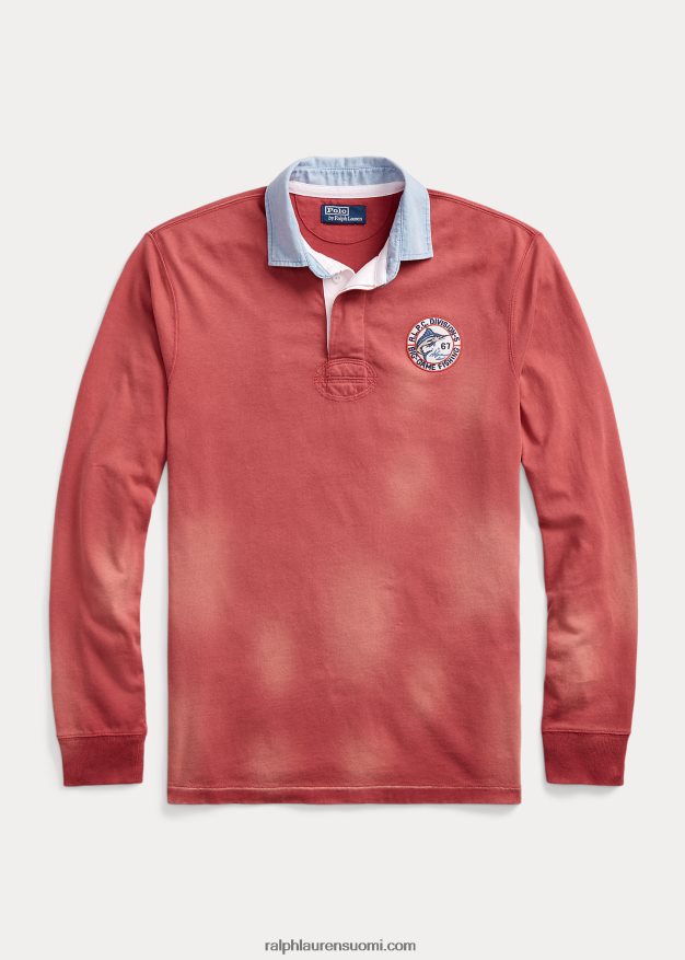 Ralph Lauren miehet klassinen istuva trikoo rugbypaita 0Z24ZR1172 Chili