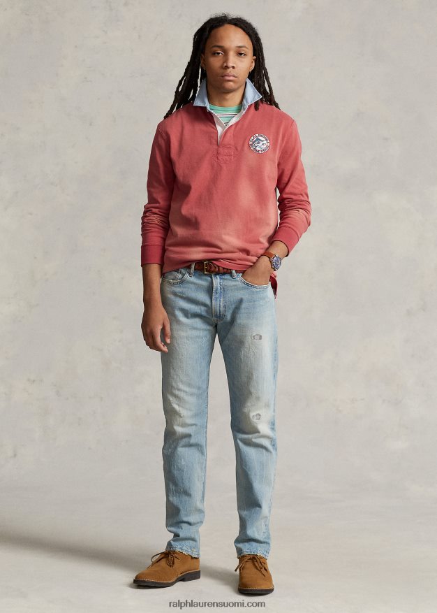 Ralph Lauren miehet klassinen istuva trikoo rugbypaita 0Z24ZR1172 Chili