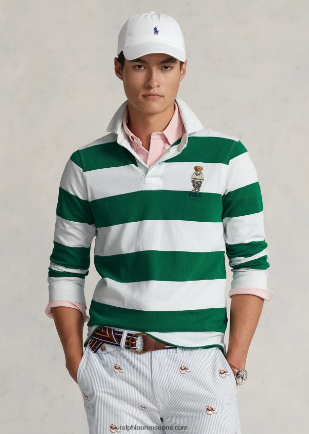 Ralph Lauren miehet mukautettu slim fit polo bear rugbypaita 0Z24ZR150
