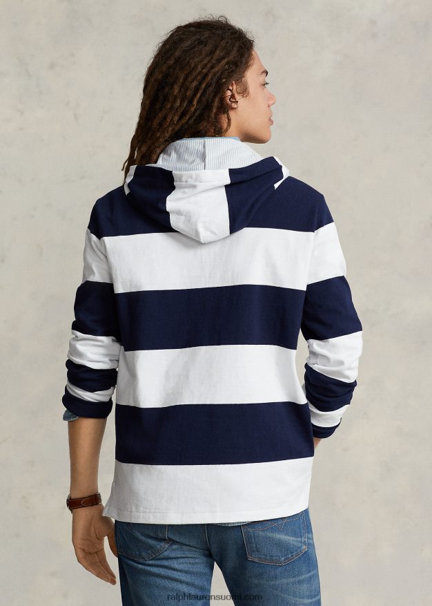 Ralph Lauren miehet polo bear jersey hupullinen rugbypaita 0Z24ZR665 risteily laivasto/valkoinen