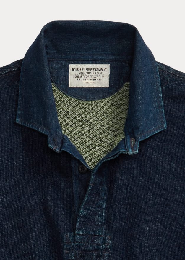 Ralph Lauren miehet ranskalainen frotee rugbypaita 0Z24ZR1778 indigo